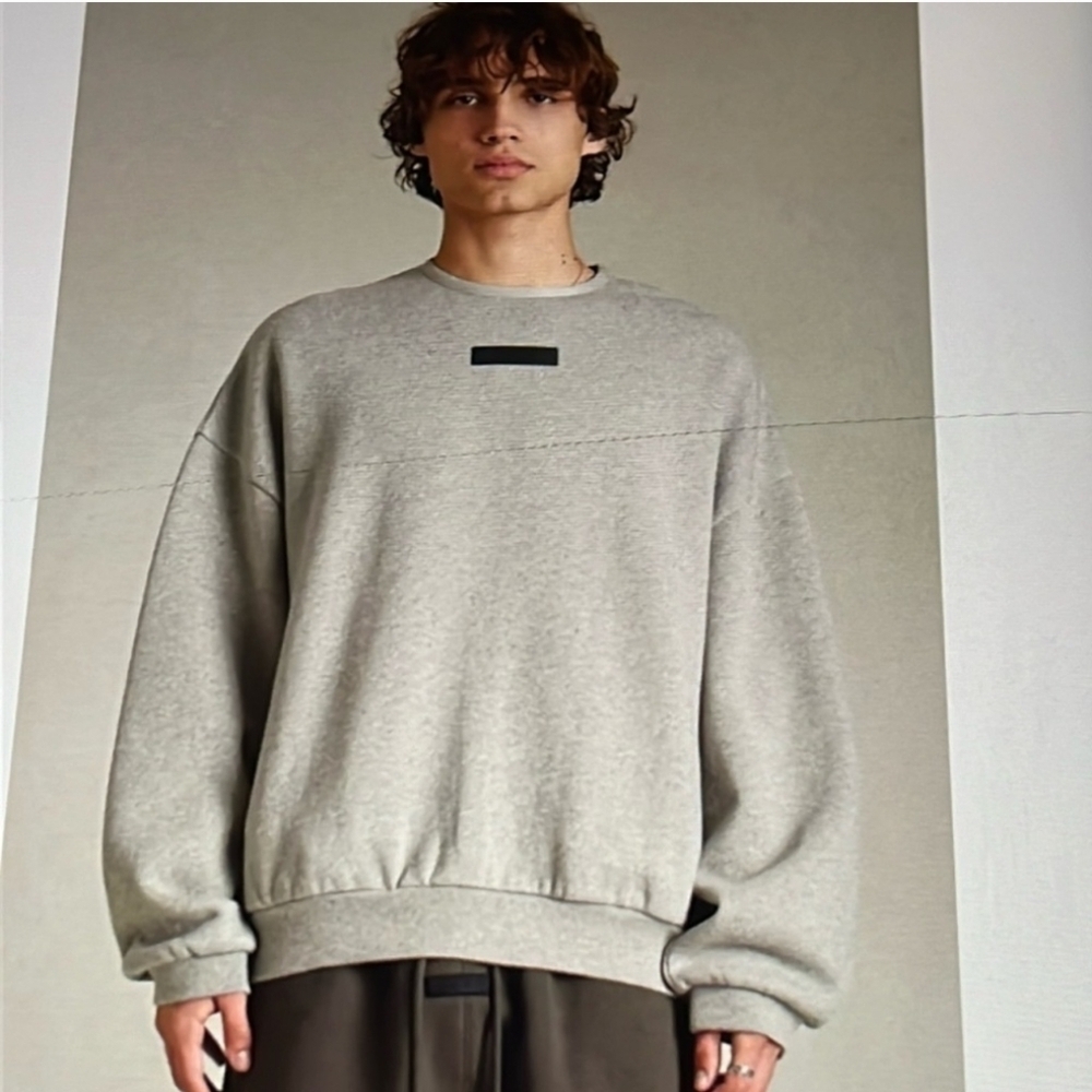Fear of God ESSENTIALS Gray Crewneck Sweatshirt